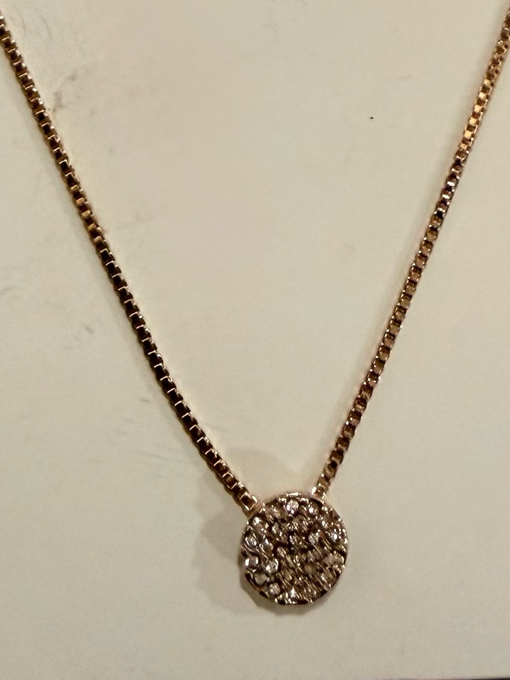 a new day Gold Pave Disc Pendant Necklace